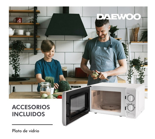 Microondas Daewoo D120M - Blanco 20lts - 220V