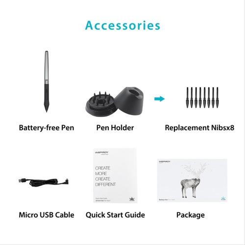 Huion Tableta Gráfica H640p