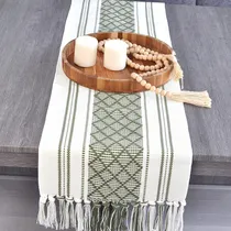 Comprar Mesa De Comedor Corta \u002F Camino De Mesa Auxiliar Con Borlas B