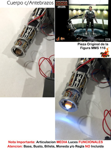 Cuerpo C/ Luz Tony Stark Hot Toys Mms116 Escala 1/6 Original (Usado)