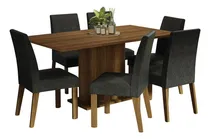 Comprar Juego de Comedor Madesa Renata con 6 Sillas color marrón y oxford