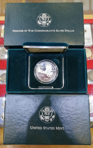 Ee.uu. Moneda De Plata Proof Dólar Museo Prisioneros 1994 Sc