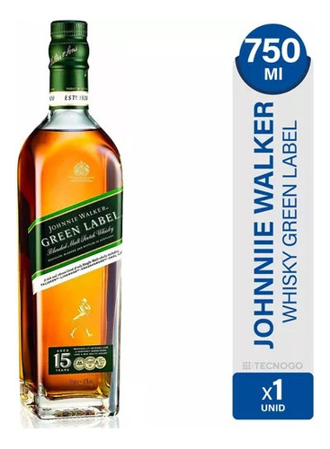 Whisky Johnnie Walker Green Label Botella De 750 Ml