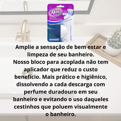 12 Bloco Caixa Acoplada Sanitário Tablete 45g Duo Marine Aktiv