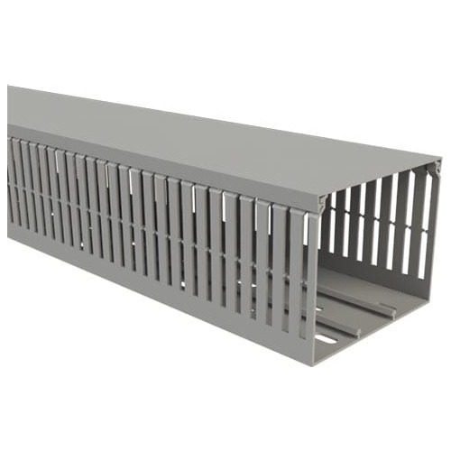 Canaleta Ranurada, Gris, 100mm X 80mm X 2mts 