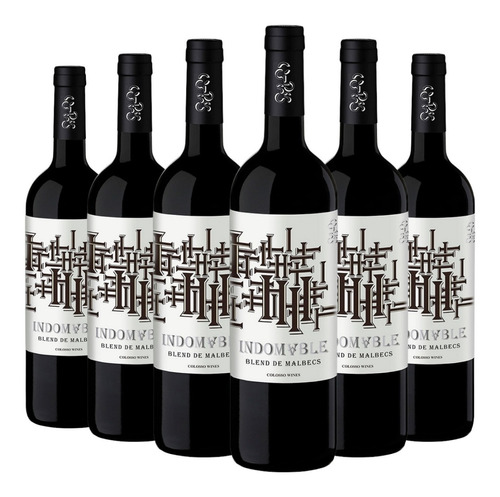 Imagen 1 de 10 de Vino Indomable Blend De Malbec Caja X6 Cosecha 2021 Premiado