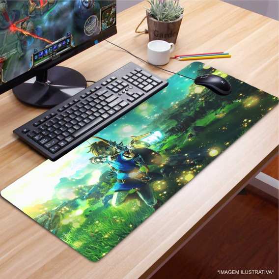 ,Large Gaming Mouse Mat,Desk Mat,Waterproof Anti-Dirty Skid Proof Stitched Edges Mousepad,Perfect for Computers,60x30cm,24x12 inch 5 Mouse pad,Legend of Zelda Daruk Link Mipha Revali Urbosa 
