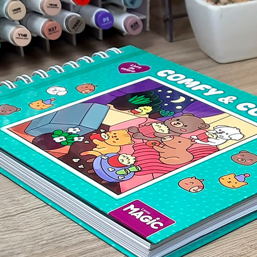 Livro Colorir Bobbie Goods Cute Cozy Com Capa Dura Papel180g