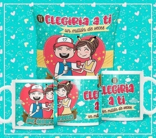 Imagen 8 de 10 de Plantillas Sublimar Cojines Tazas / Dia Amor San Valentin