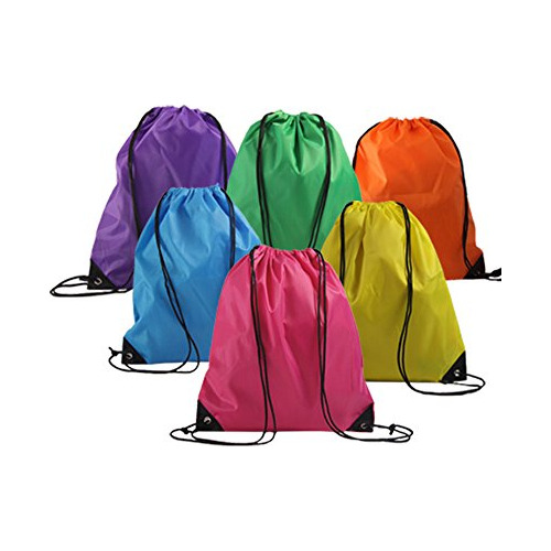 Mochila Lihi Bag Con Cordón, Paquete De 6 Unidades, Ripstop,