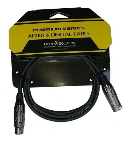 Cable Profesional Dmx 3 Mts Negro