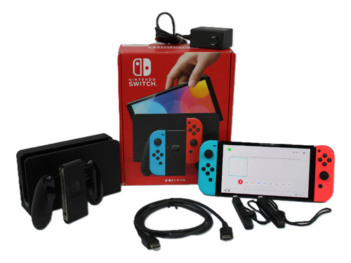 Consola Nintendo Switch Hac-001(-01) 32 Gb, Usado (g) Rojo Neón/azul Neón/negro (Usado)