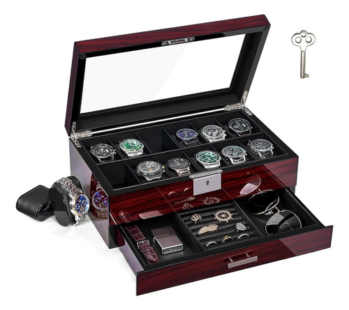 Anwbroad Estuche De 12 Relojes Para Hombre Caja De Reloj ...