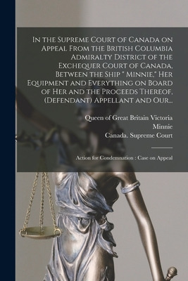 Libro In The Supreme Court Of Canada On Appeal From The B...