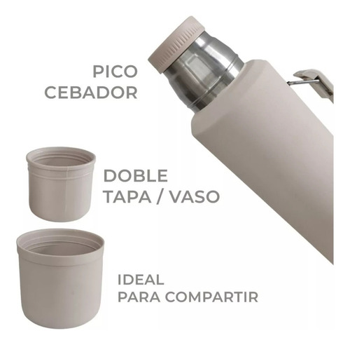 Termo Acero Driven 1.3 Lt 24 Hs Frio Calor Capa Inoxidable Color Arena