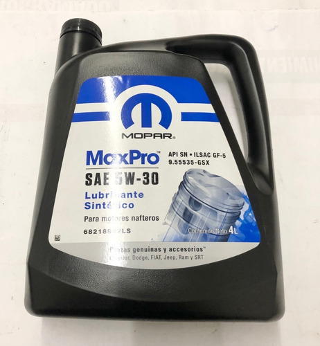 Aceite Max Pro 5w30 Jeep Compass 2.0 4litros Mopar Original