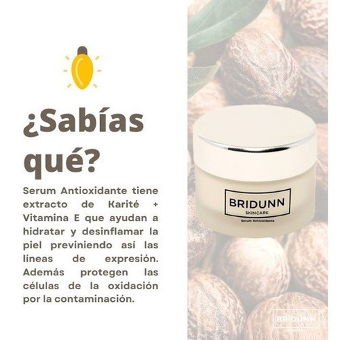Bridunn Kit Crema Facial Antiarrugas Y Suero Antioxidante Bridunn Skincare 075023033100133 - 2 piezas