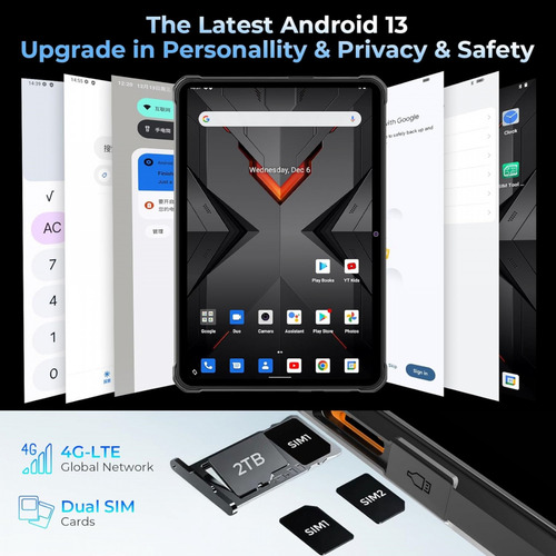 Hotwav R7 - Tablet 4g Lte Rugged Resistente Uso Rudo