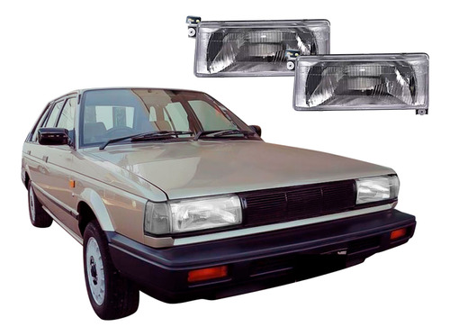 2) Faros Delanteros Depo Tsuru Nissan 1989-1991