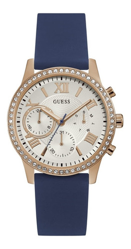Reloj Guess W1135l3 Color Azul Para Dama 100% Original