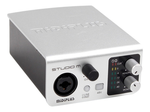 Midiplus Studio M Placa De Audio Externa Usb 24 Bit 192 Khz