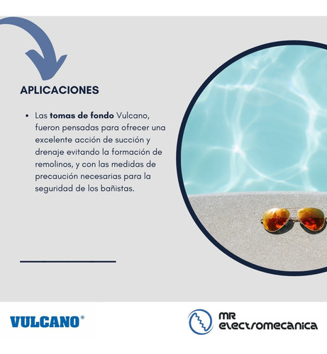 Kit Hormigon Vulcano Skimmer 20cm + Toma Fondo + Virola