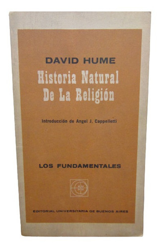 Adp Historia Natural De La Religion David Hume / Ed. Eudeba