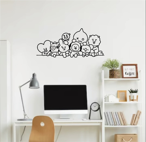 Vinilo Decorativo Sticker Bt 21 Line Friends Bts K-pop