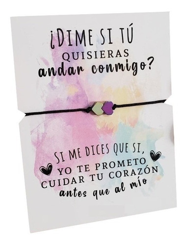 Imagen 1 de 2 de Pulsera Hilo Corazon Hematita Novios Pareja Regalo