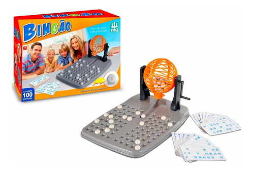 Jogo Bingo Infantil Com 100 Cartelas Bingão - Nig Brinquedos