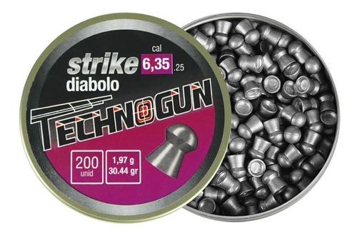 Chumbinho Technogun 6.35 Technogun Strike Diabolo 200un.