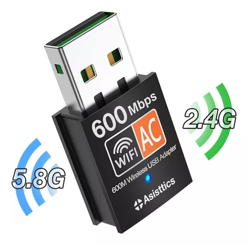 Adaptador WiFi USB Ethernet WiFi Dongle 600Mbps 5Ghz Lan USB WiFi adaptador  PC Antena receptor AC tarjeta de red inalámbrica - AliExpress