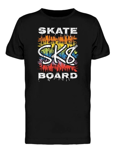 Colorido Graffiti Sk8 Camiseta De Hombre