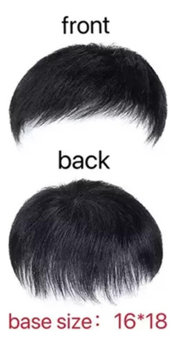 Kit 2 Protese Capilar Masculina Orgânica Natural Cabelo Liso