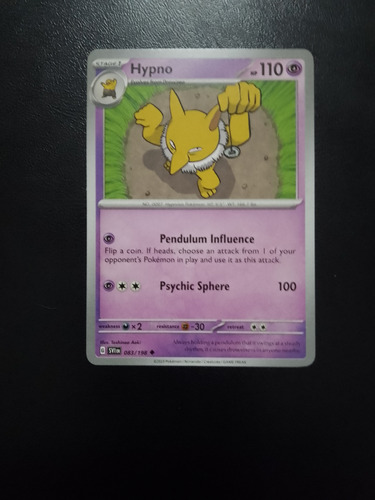 Carta Pokémon Hypno 083/198 Sv1en 2023 Scarlet And Violet 
