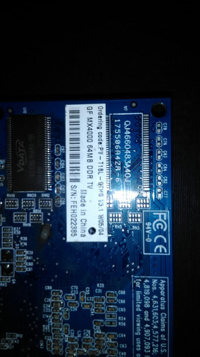 Placa De Vídeo Agp Geforce Mx4000 64/128mb 32bit 4x/8x (Usado)