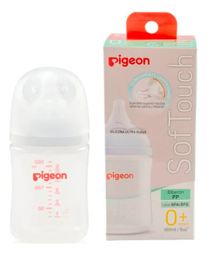 Pigeon Boca Ancha Softouch Pp 160ml 0 Ah Masmeses