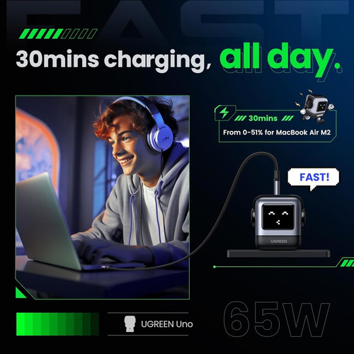 Cargador Usb C De 65 W, Nexode Ugreen Uno