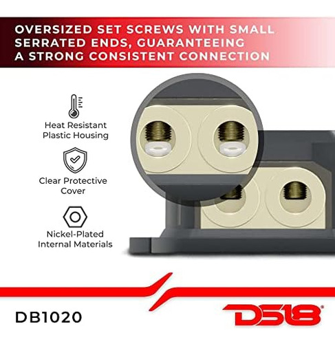 Ds18 Db1020 Bloque De Tierra De Distribución - 1 X 0ga 2 X 0