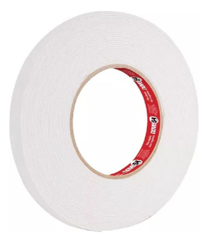 Fita Dupla Face Com Espuma Cor Branca 12mm X 1.5m Nove54