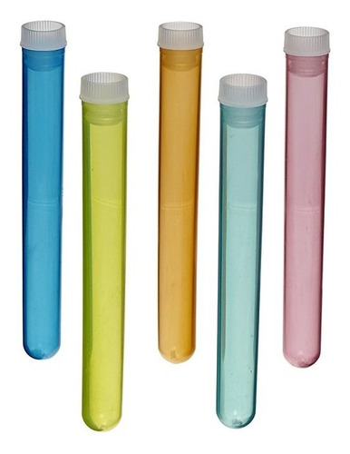 50 Piezas De Colores Surtidos De Plástico Tubo De Ensayo Set