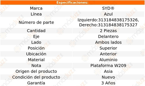 (2) Brazos Del Sup Ant Clk320 02/05 Línea Azul