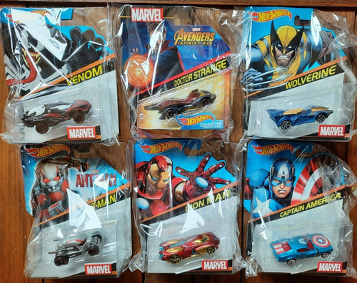 Hot Wheels Marvel Super Heroes Character Cars Set De 6
