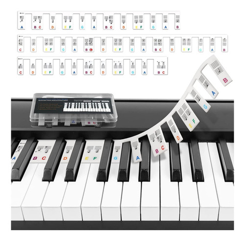 Calcomanía De Notas Para Piano Etiquetas De Notas De Teclado