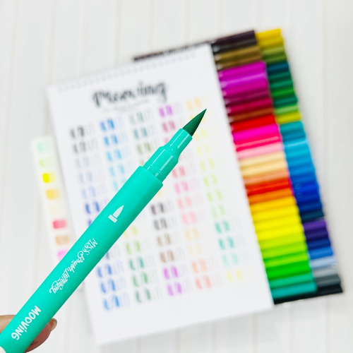 Marcadores Mooving D/punta Pincel Miss Brush Xl 60 Colores