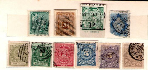 Lote 40 Estampillas De Uruguay Siglo Xix