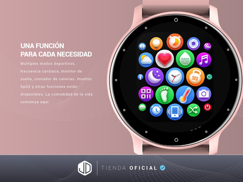 Smartwatch Reloj Inteligente Jd Andina Color Rosa Spo2 Cuota