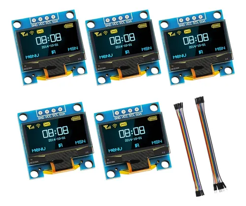 comprar Paquete 5 Módulos Oled Iic 0.96 Pulgadas 128x64 Para Arduino