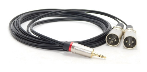 Imagen 2 de 3 de Cable Miniplug A 2 Canon Xlr Macho X 3 Mts Profesional