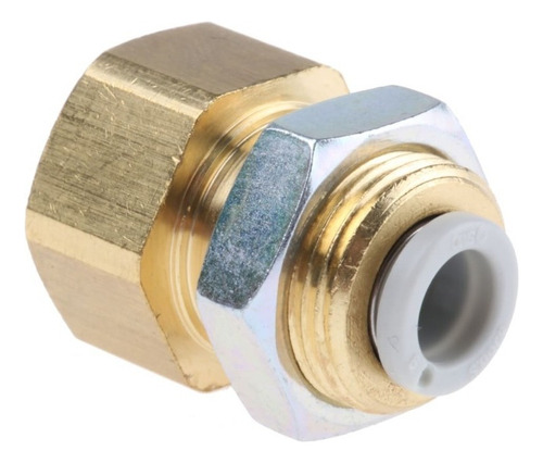 Conector Neumático Pasamuro Tubo 4mm, Rosca 1/4 Kq2e04-02a